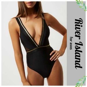 river island black swimsuit